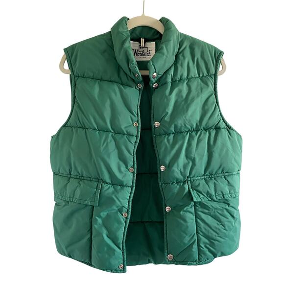 Vintage Woolrich Green Puffer Vest - Picture 3 of 6